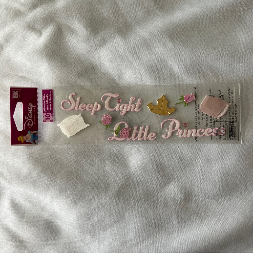 NWT Disney EK Success Sleeping Beauty Sleep Tight Dimensional Sticker Set